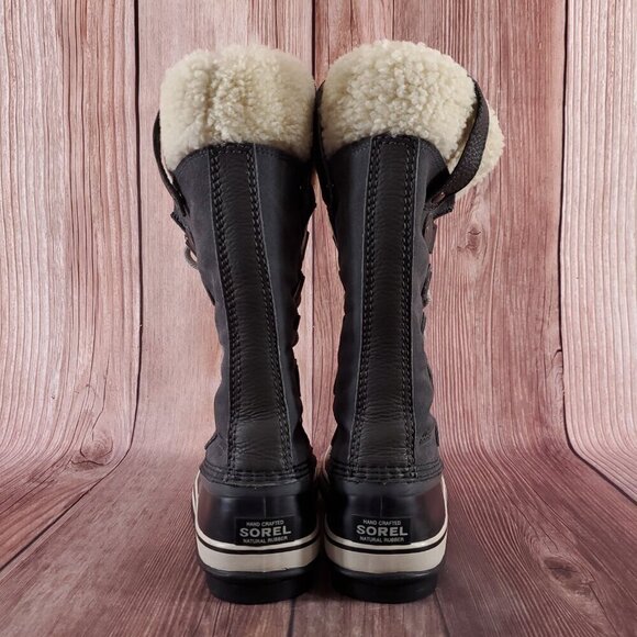 Sorel Womens Size 7 Joan of Arctic Boot Gray Black Shearling Waterproof - Picture 11 of 14